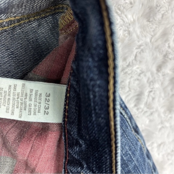 American Eagle Boot Cut Jeans Men's 32X32 Blue Dark Wash Denim Distressed - Picture 7 of 11